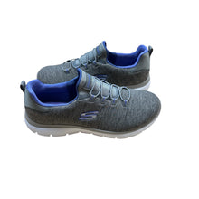 Load image into Gallery viewer, Women&#39;s Skechers Wide Fit Memory Foam Sneakers Gray - Size 8.5 W