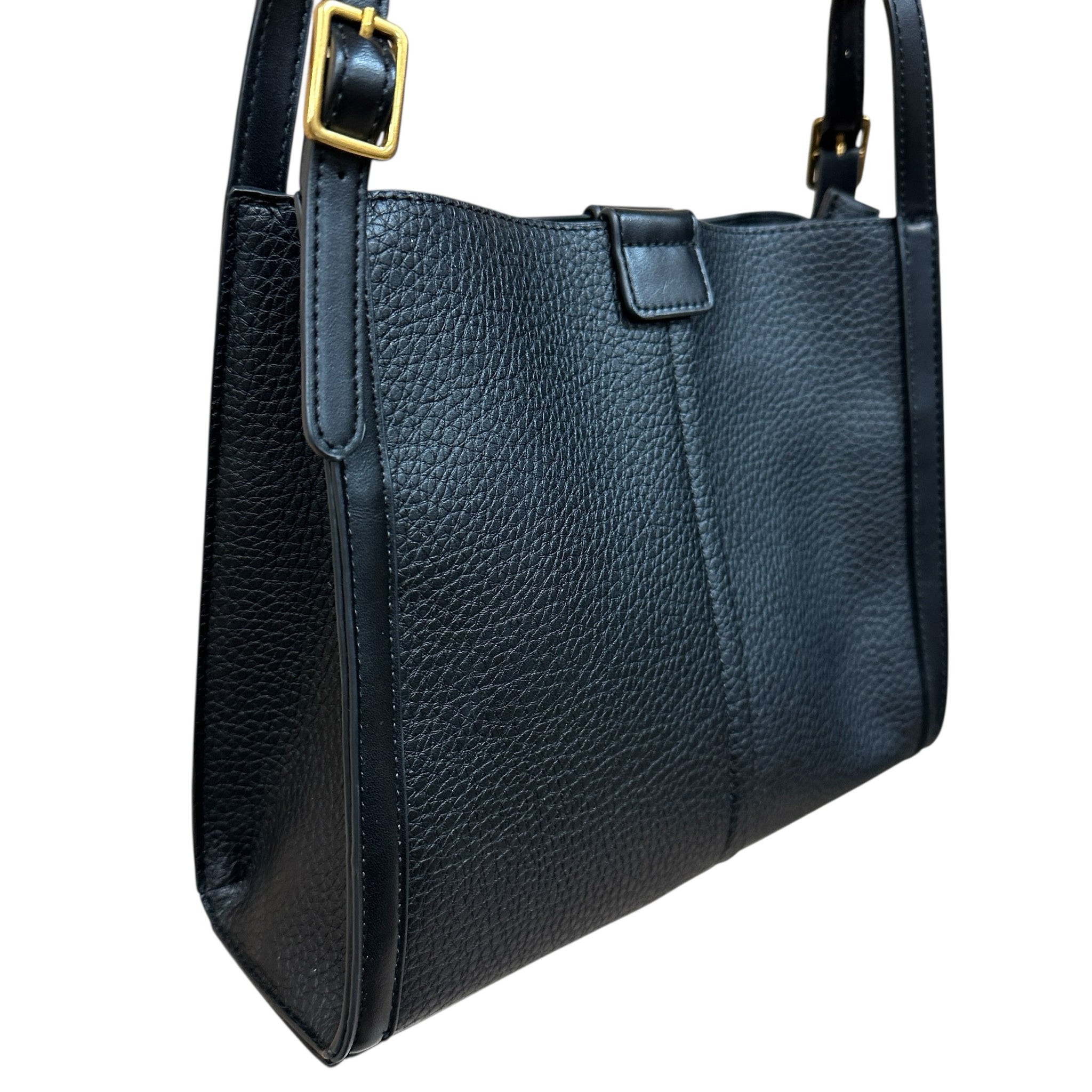 Antik Kraft Black Vegan Leather Shoulder Bag