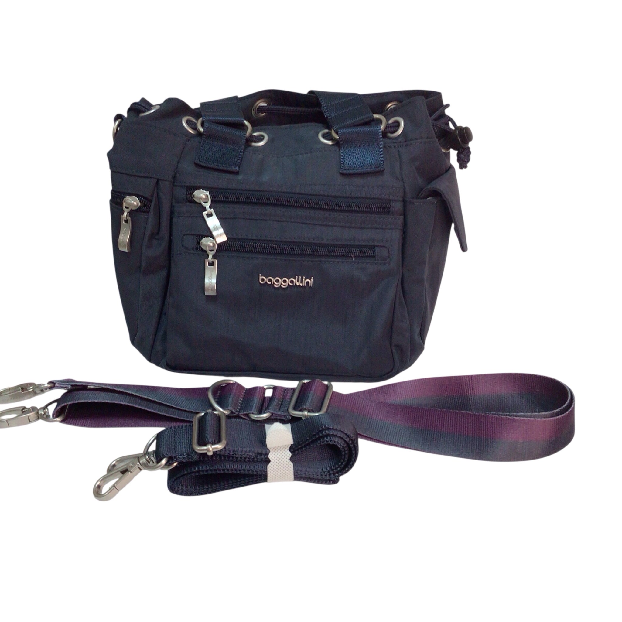 Baggallini Crossbody Shoulder Bag Satchel Navy