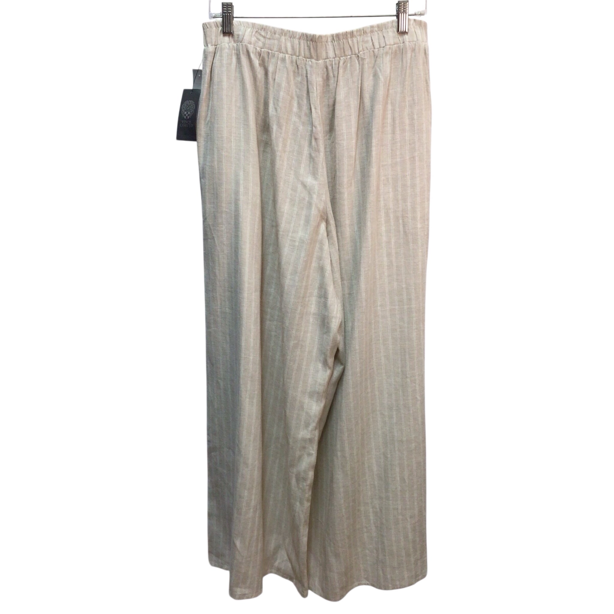 Vince Camuto Cream Stripe Wide Leg Pants Size Small NWT