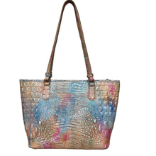 Load image into Gallery viewer, Brahmin Croc Embossed Leather Medium Asher Shoulder Bag Handbag