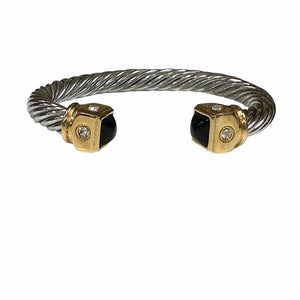 Joan Rivers Cuff Bracelet Two Tone Silver Gold