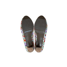 Load image into Gallery viewer, Liz Claiborne Heels Womens 8 M Gable Floral Peep Toe Slip On Pumps Multicolor