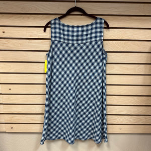 Max Edition Sleeveless Dress Blue White - Size Small