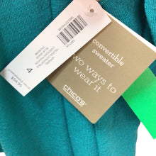 Load image into Gallery viewer, Chico&#39;s Long Sleeve Teal Cardigan Size XXL NWT