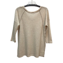 Load image into Gallery viewer, Baciano Tan Long Sleeve Waffle Top Size M