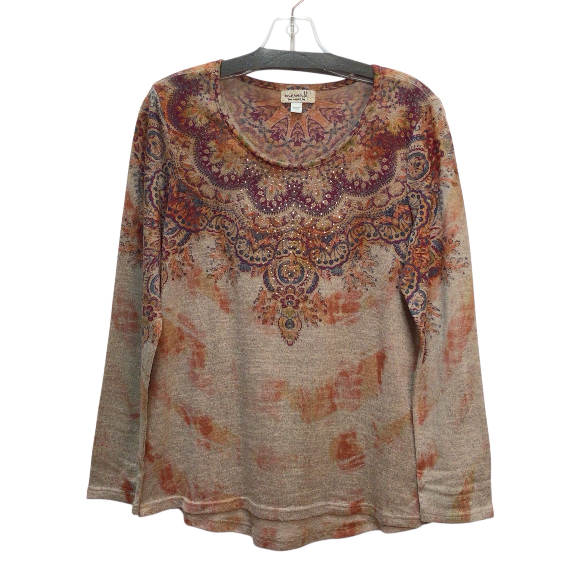 One World Long Sleeve Top Size L