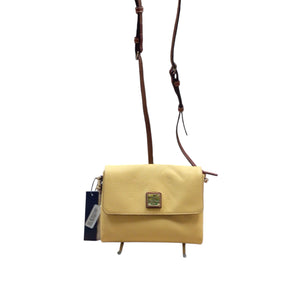 Dooney & Bourke Hunter Pebbled Leather Crossbody Bag in Lemon R1424 NWT