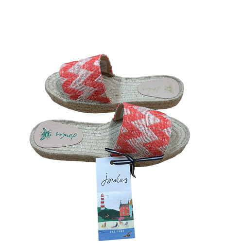 Joules Aria Coral Slip on Espadrille Sandals - Size 7