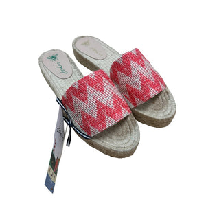 Joules Aria Coral Slip on Espadrille Sandals - Size 7