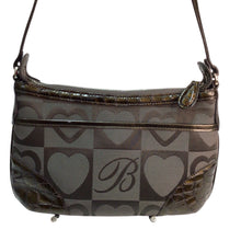 Load image into Gallery viewer, Brighton Leather and Canvas Hearts Handbag
