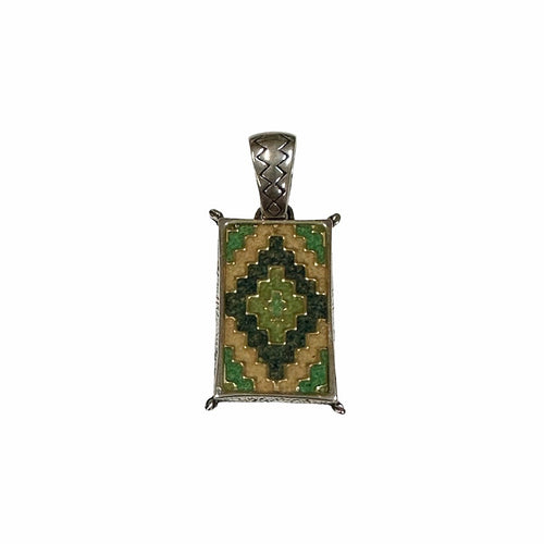 Carolyn Pollack Sterling Silver Relios Multi-stone Inlay Gold Vermeil Pendant