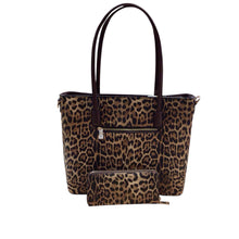 Load image into Gallery viewer, Cheetah Print Tote Handbag with Matching Wallet