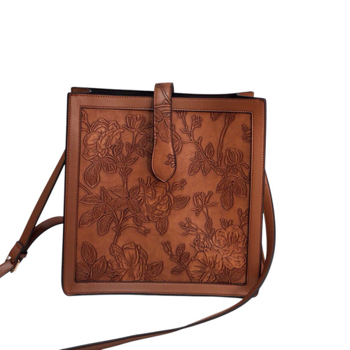 Cato Large Brown Crossbody Bag