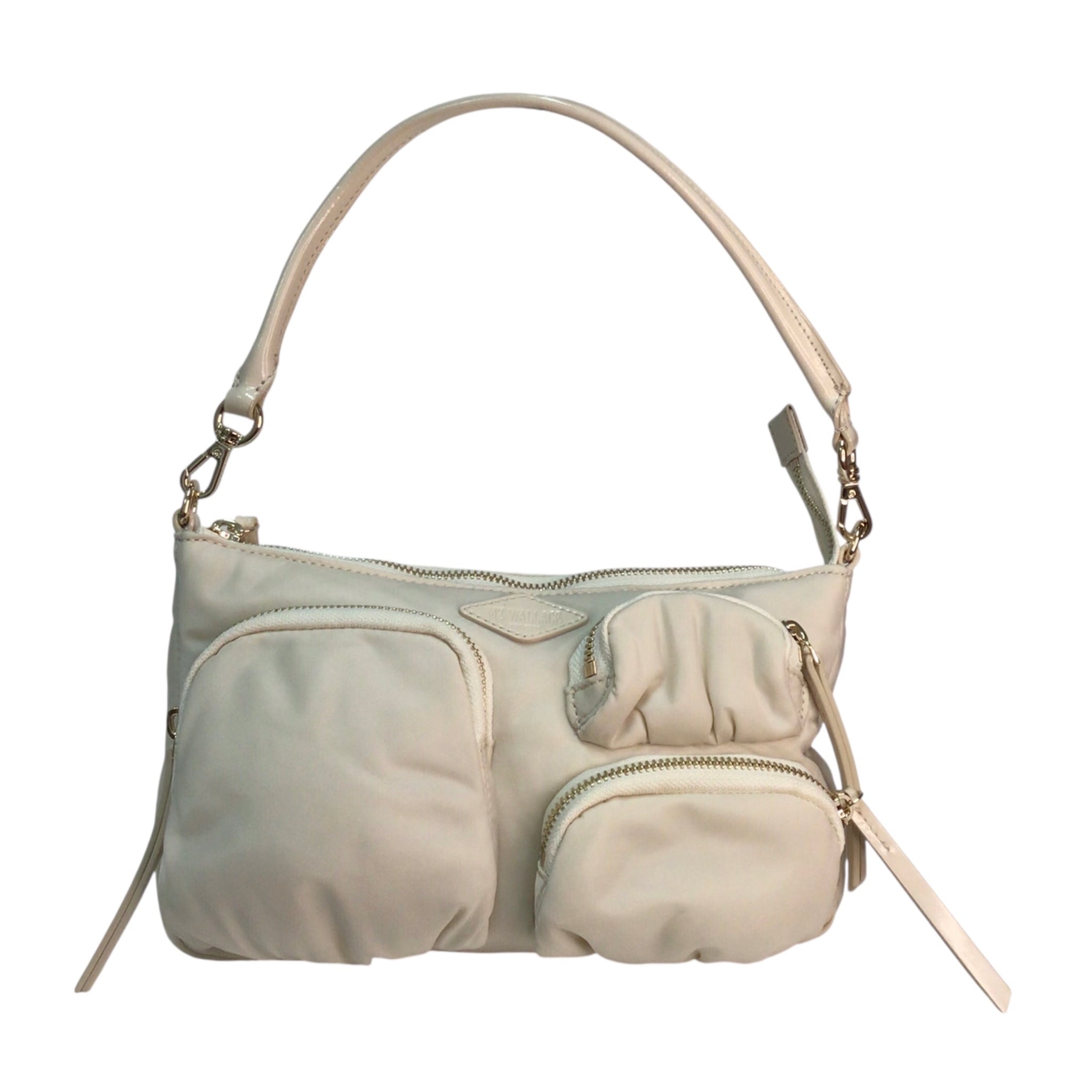 MZ Wallace Small Crossbody Satchel Cream