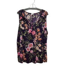 Load image into Gallery viewer, Love August Purple Floral Sleeveless Top Size XL