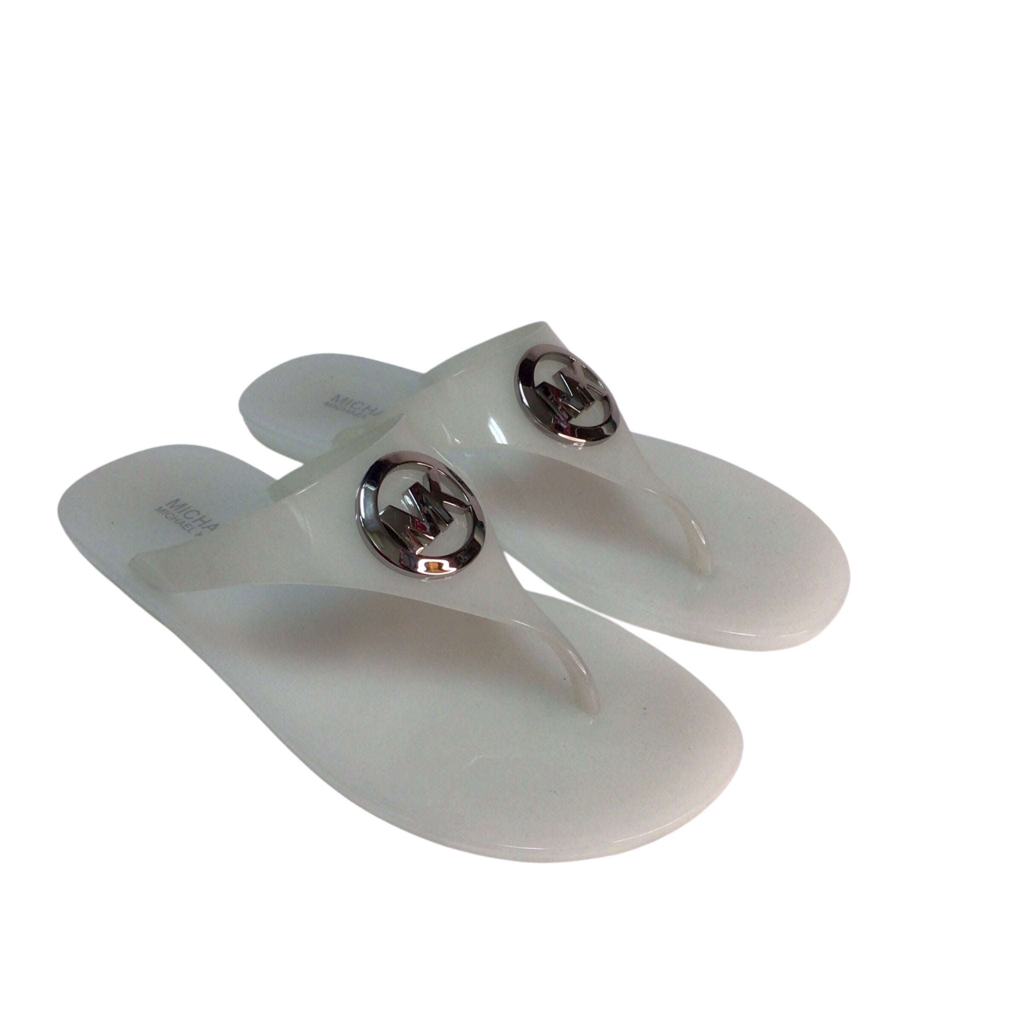 Michael Kors White Thong Sandals Size 6