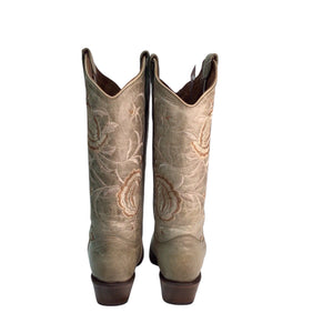 Circle G Women's Embroidered Western Boots Snip Toe Size 7.5 M Light Sage Green
