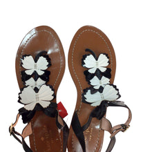 Load image into Gallery viewer, Kate Spade Black And White Butterfly Celo Sandal Size 9.5