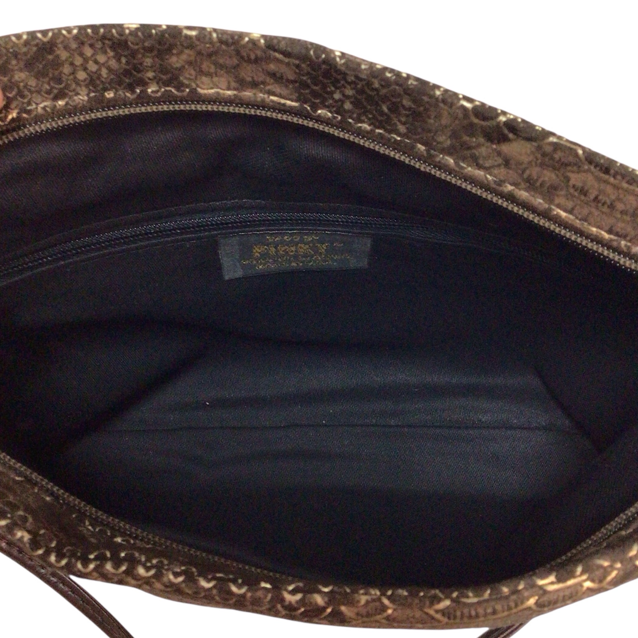 Bags by Pinky Leather Crossbody Bag Brown Gold