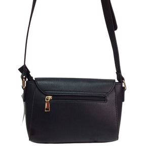 Fashion Black Top Fold Crossbody Bag