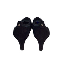 Load image into Gallery viewer, Stuart Weitzman Suede Black Heels Size 7/7.5 M