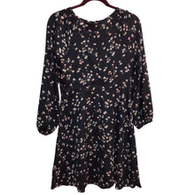 Load image into Gallery viewer, Ann Taylor Pink And Black Flowers Long Sleeve Dress Size 2 NWT