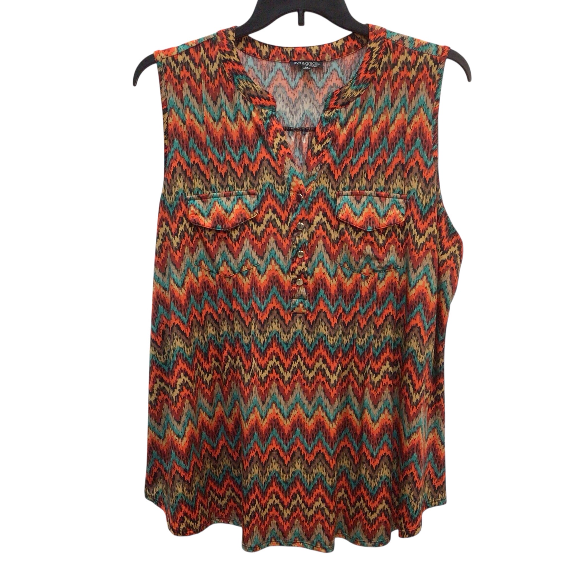 Ava & Grace Chevron Sleeveless Top Size 2X