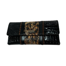 Load image into Gallery viewer, Brahmin Veronica Kairos Black Croc Embossed Leather Wallet