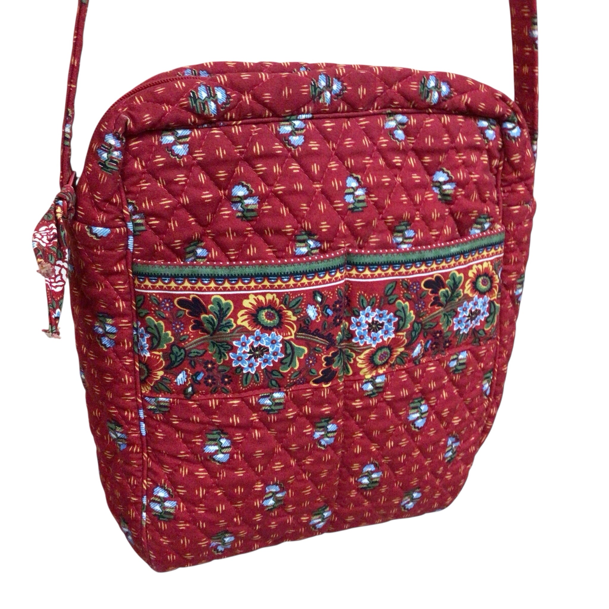 Vera Bradley Red Multicolor Medium Crossbody Bag