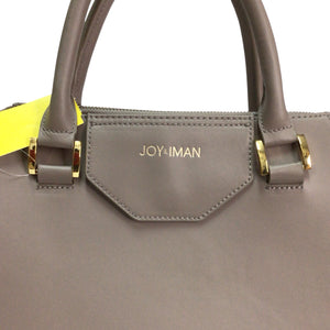 Joy Iman Grey Taupe Crossbody Satchel