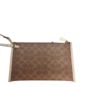 Coach Tan Signature Wristlet