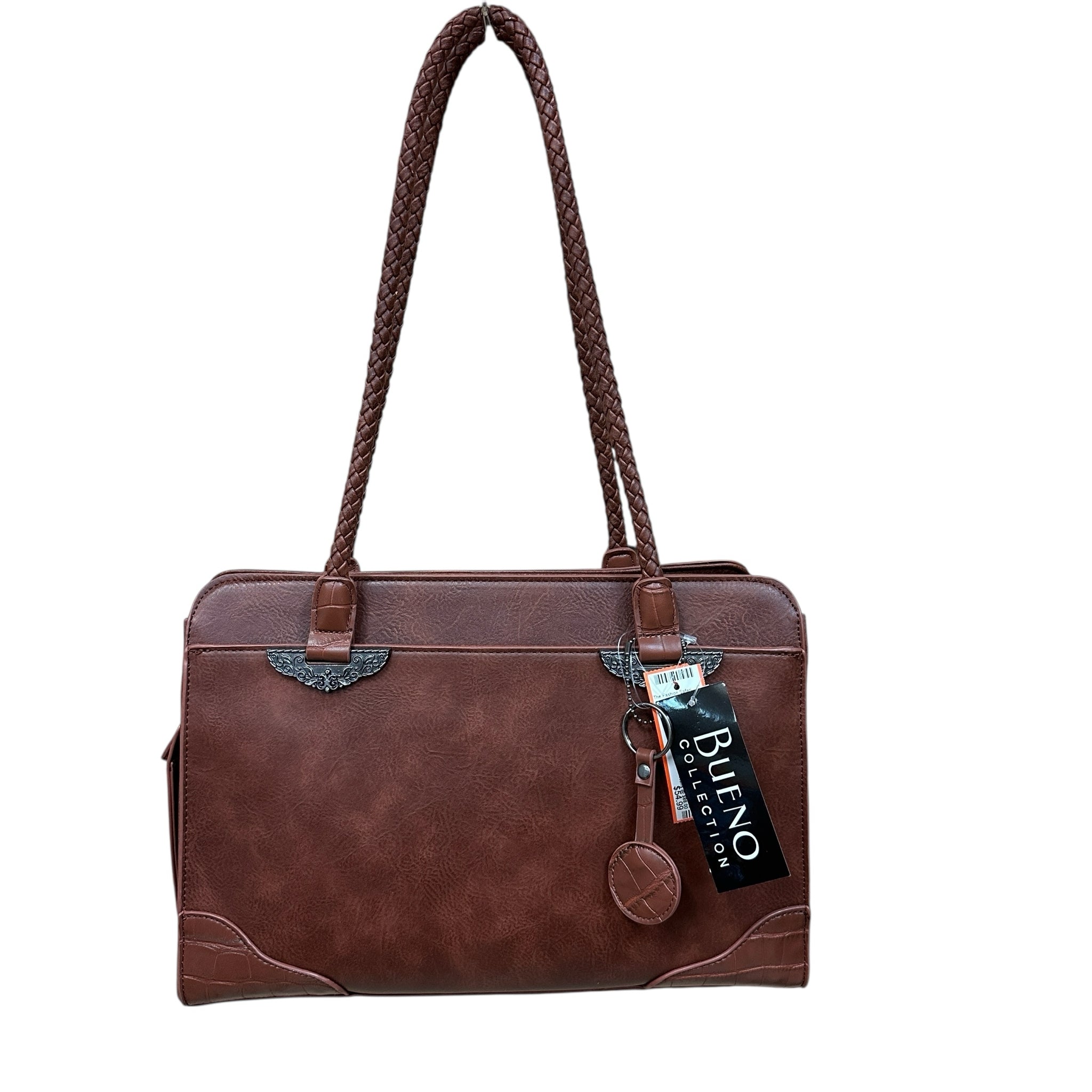 Bueno Collection "Mixed Media" Brown Shoulder Bag