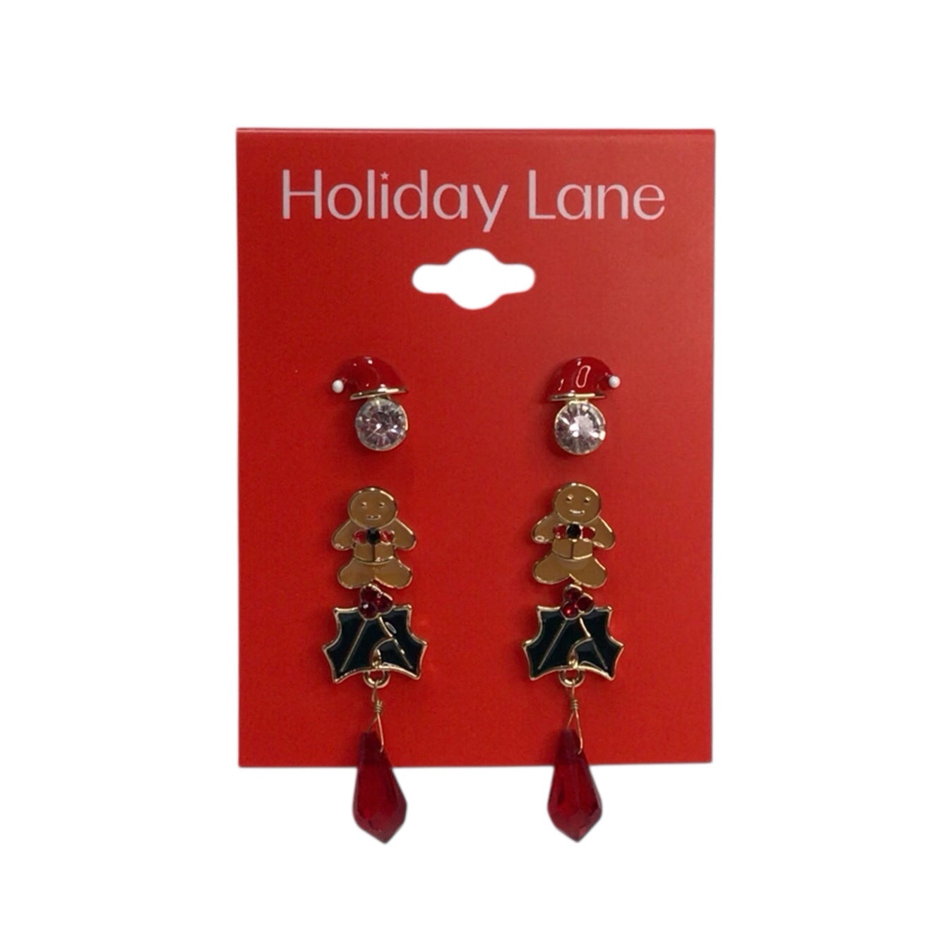 Holiday Lane Christmas Post Earrings Set