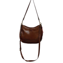 Load image into Gallery viewer, Patricia Nash Caletta Leather Crossbody Shoulder Bag Cognac