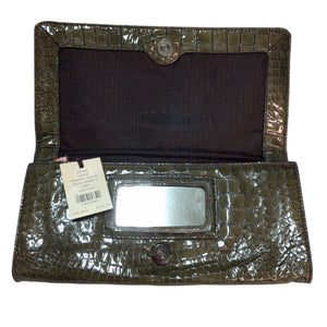 Cole Haan Green Croc Wallet Clutch NWT