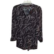 Load image into Gallery viewer, Ava &amp; Grace Black and White Long Sleeve Top Size L