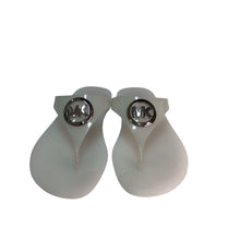 Load image into Gallery viewer, Michael Kors White Thong Sandals Size 6