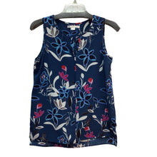 Load image into Gallery viewer, C&amp;E Blue Floral Sleeveless Top Size XS