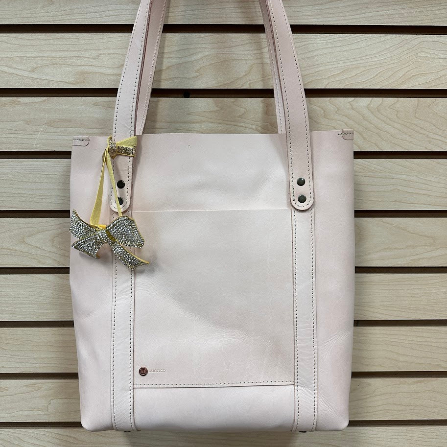 Rustico Large Leather Tote Bag Peach