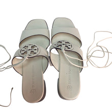 Load image into Gallery viewer, Tory Burch Bombe Miller Heel Sandal Calf Leather New Ivory Size 8.5