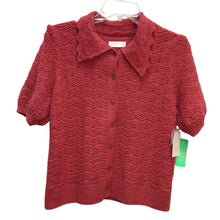 Load image into Gallery viewer, Lauren Conrad Red Short Sleeve Button Up Cardigan Size PM NWT