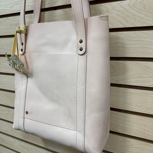 Rustico Large Leather Tote Bag Peach