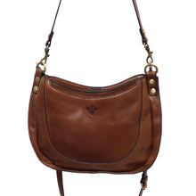 Load image into Gallery viewer, Patricia Nash Caletta Leather Crossbody Shoulder Bag Cognac