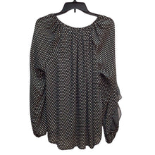Load image into Gallery viewer, Chaps Black And White Polka Dots Long Sleeve Top Size L