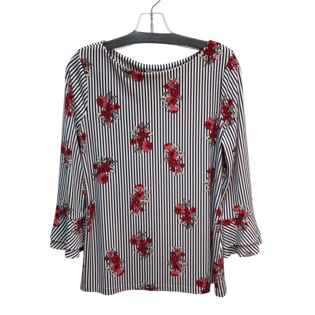 Charter Club Striped Long Sleeve Top Size M