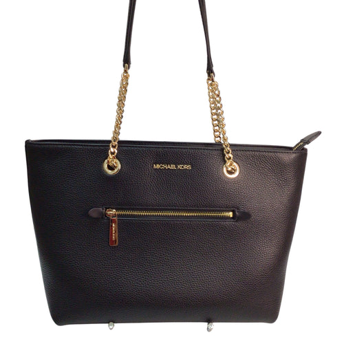 Michael Kors Pebbled Leather Jet Set Front Zip Tote Bag NWT