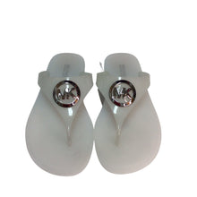 Load image into Gallery viewer, Michael Kors White Thong Sandals Size 6