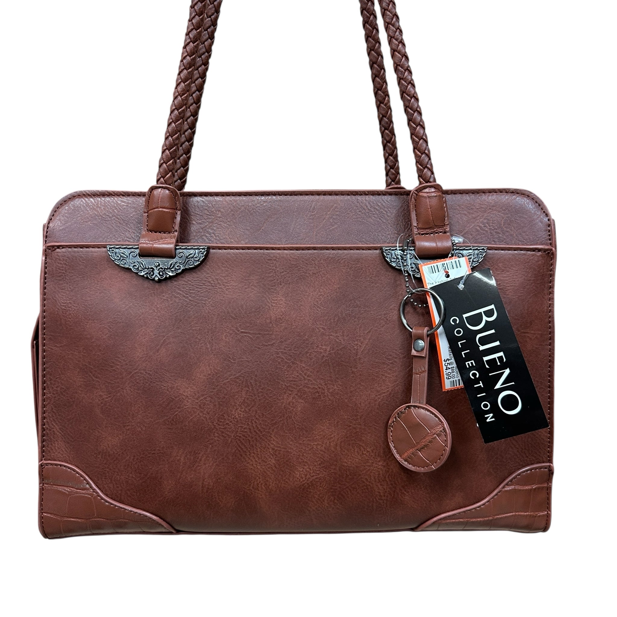 Bueno Collection "Mixed Media" Brown Shoulder Bag