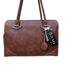 Load image into Gallery viewer, Bueno Collection &quot;Mixed Media&quot; Brown Shoulder Bag